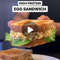 High Protein Creamy Egg Sandwich