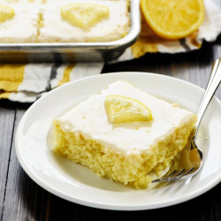 Lemon Sheet Cake (easy Lemon Cake With Lemon Glaze)