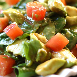 Avocado Watermelon Spinach Salad