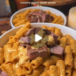 Creamy Cajun Steak Pasta