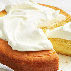 Lemon Curd Custard Cake Recipe