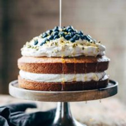 Blueberry Orange Brunch Cake With Agave And Pistachios