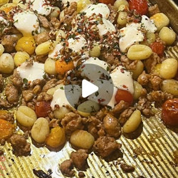 Sheet Pan Gnocchi With Sausage And Mozzarella