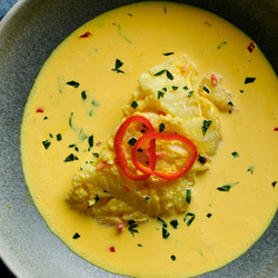 Cod In Saffron Cream Sauce
