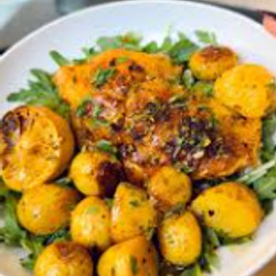 One Dish Roasted Lemon Chicken And Potatoes