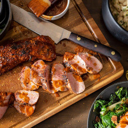 Maple Bourbon Reverse-seared Pork Tenderloin