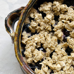 Vegan Lemon Blueberry Buckle - No Oil Added!