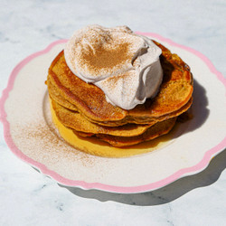 Pumpkin Chocolate Chip Pancakes, Coconut Gingerbread Whip