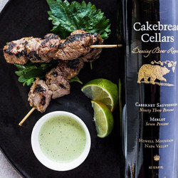 Miso Grilled Beef Brochettes With Shiso Aioli