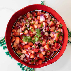 Savory Strawberry Salsa (fruit Pico De Gallo)