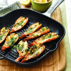 Chargrilled King Prawns With Garlic Butter