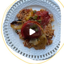 Tomato Rice With Roast Veg Tray Marinade