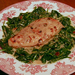 Broiled Chipotle Chicken w/ Creamy Spinach &amp; Rice