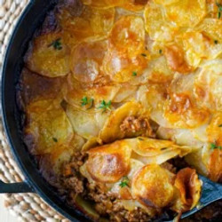 Crispy Potato Topped Beef “pie”