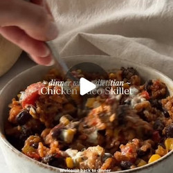 Chicken Taco Skillet With Rice, Easy One Pan Recipe