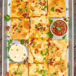 Crack Chicken Sheet Pan Quesadilla