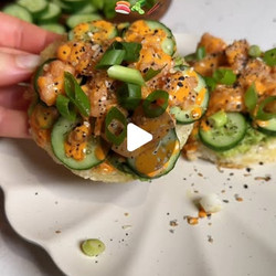 Salmon Sushi Crispy Rice Waffle