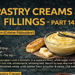 Vanilla Pastry Cream, Chocolate Pastry Cream, And Lemon Curd