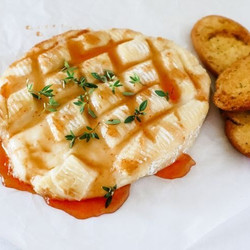 Air Fryer Baked Brie With Hot Honey