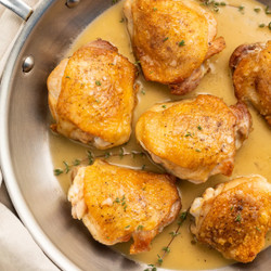 Perfect Pan-seared Chicken Thighs