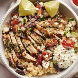 Greek Chicken Bowls (grilled Or Rotisserie Chicken)