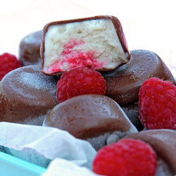 White Chocolate Coconut Milk Ice Cream Bars With Raspberry Ripple