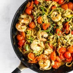 Cherry Tomato Pasta And Shrimp