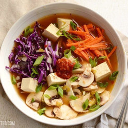 Easy Hot And Sour Soup With Vegetables And Tofu
