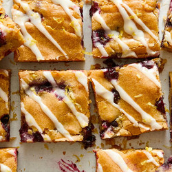 Lemon-blueberry Blondies