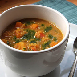 Faith's Hearty Curried Lentil Vegetable Soup