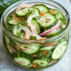 Fresh Pickled Cucumber Salad