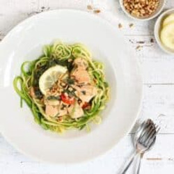 Courgetti Met Zalm En Spinazie