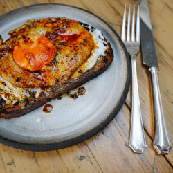 Harissa Butter Fried Egg On Toast