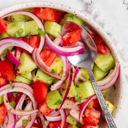Marinated Cucumber, Tomato, And Onion Salad
