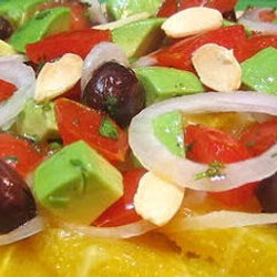 Andalusian Salad With Avocados, Oranges And Almonds