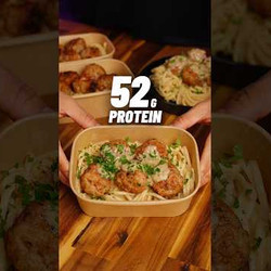 High Protein Creamy Garlic Chicken Meatballs