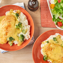 Cheddar Broccoli Chicken &amp; Mashed Potatoes