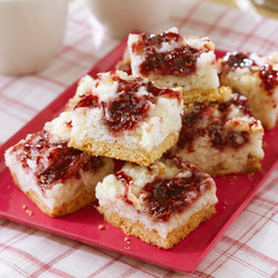 Raspberry-kissed Coconut Bars