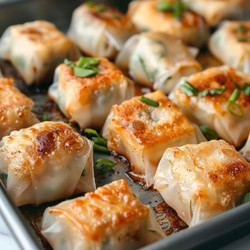 Baked Shrimp And Chive Rice Paper Dumplings