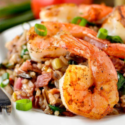 Shrimp And Wild Rice Skillet