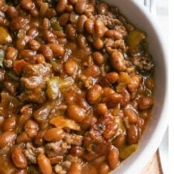 Apple Bourbon Baked Beans
