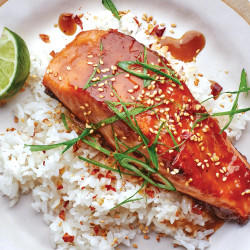 Miso-glazed Salmon With Sushi Rice