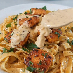 Creamy Salmon Tagliatelle