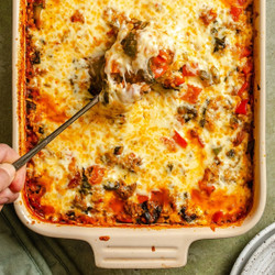 Vegetarian Unstuffed Pepper Casserole (dump &amp; Bake)
