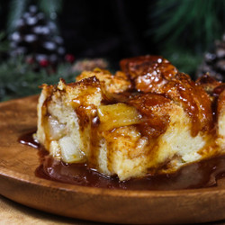 Cardamom Pear Bread Pudding
