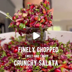 Meliz's Chopped Salad With Red Cabbage And Pomegranate