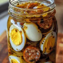 Pickled Eggs, Sausage, And Onions – A Tangy, Savory Homemade Recipe
