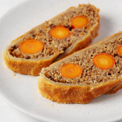 Vegan Wellington With Oven-roasted Carrots, Lentils, And Walnuts