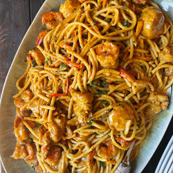 Creamy Seafood Rasta Pasta