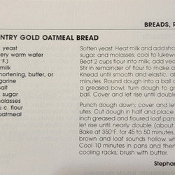 Country Gold Oatmeal Bread
